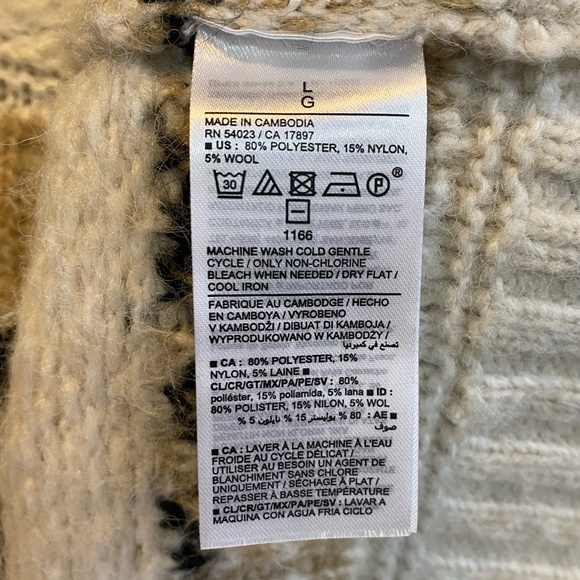 Old Navy Cozy Fair Isle Cable-Knit Turtleneck Sweater for Women / Size Large - Picture 8 of 10